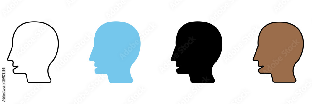 Head concept line icon. Simple element illustration. Head concept line icon. Simple element illustration.