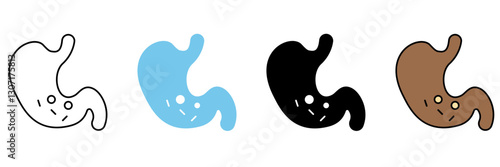 stomach concept line icon. Simple element illustration.