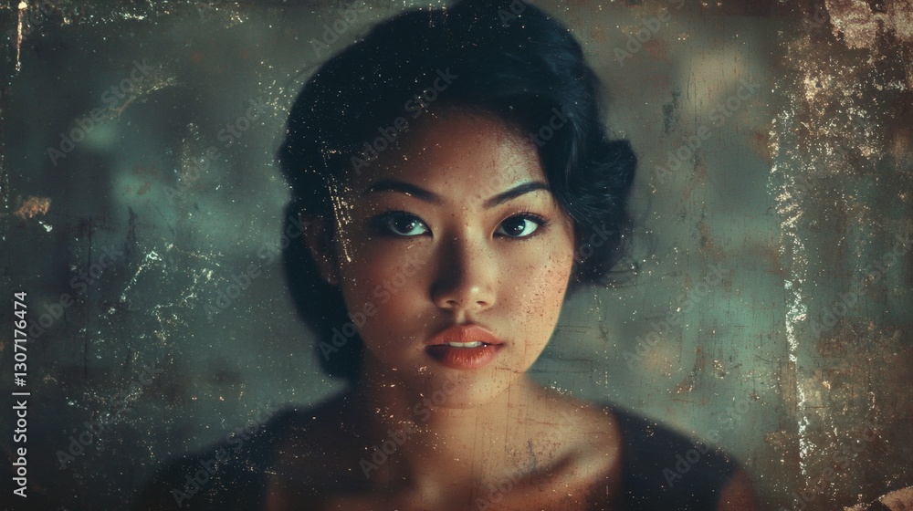 Fototapeta premium Neon Glow Bokeh Overlay with Futuristic Light Orbs