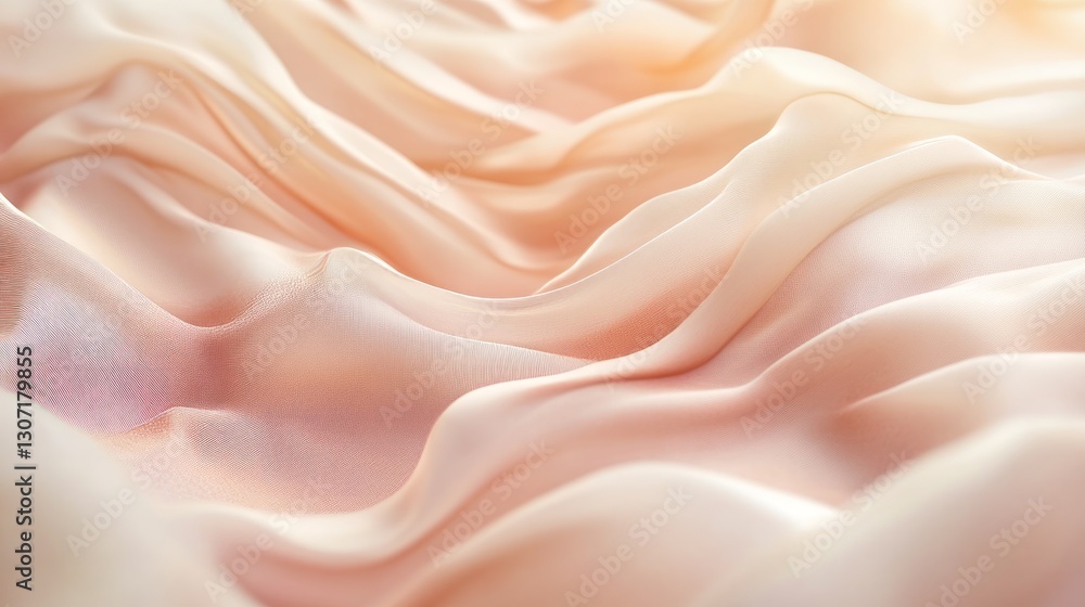 Obraz premium Soft abstract gradient with light beige and pink hues, gently blending, evoking a calm and peaceful aesthetic