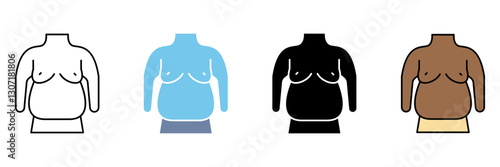 Breast concept line icon. Simple element illustration.