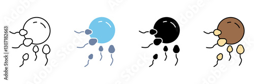 sperm concept line icon. Simple element illustration.