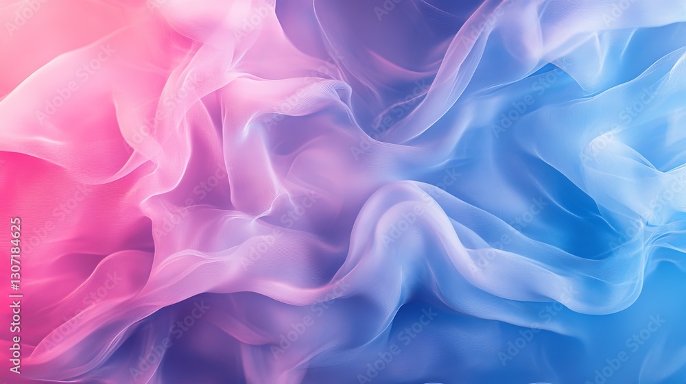 Fototapeta premium Soft abstract gradient with pink and blue hues, blending smoothly with blurred edges, creating a calm and dreamy mood