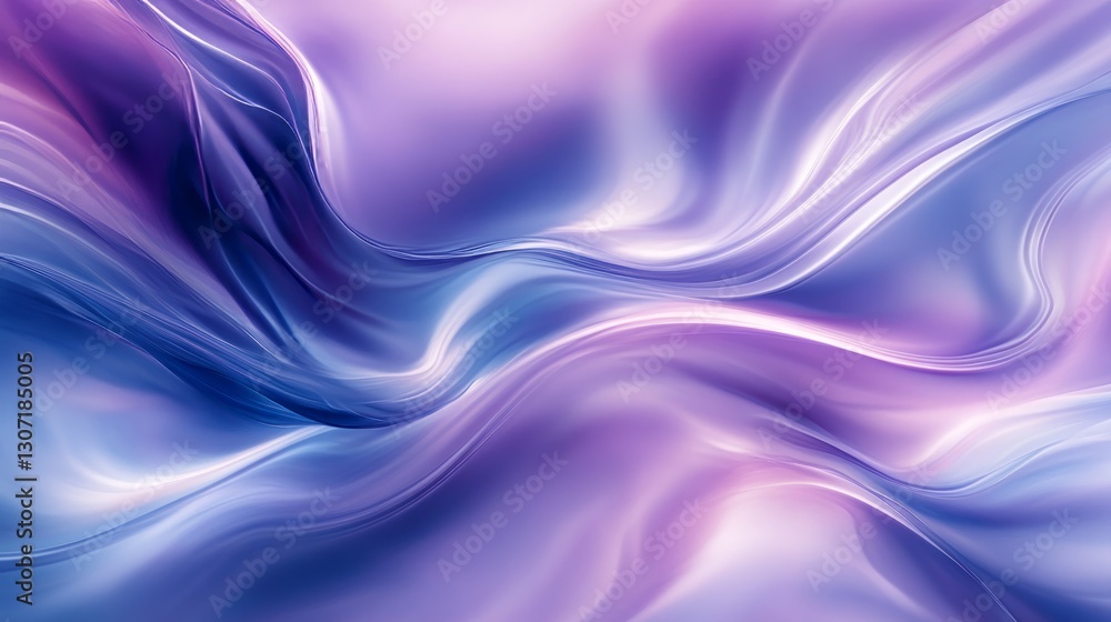 Fototapeta premium Soft abstract gradient with smooth purple and blue hues, gently blending with blurred edges, creating a calm and ethereal atmosphere
