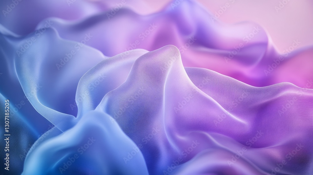 Obraz premium Soft abstract gradient with smooth purple and blue hues, gently blending with blurred edges, creating a calm and ethereal atmosphere