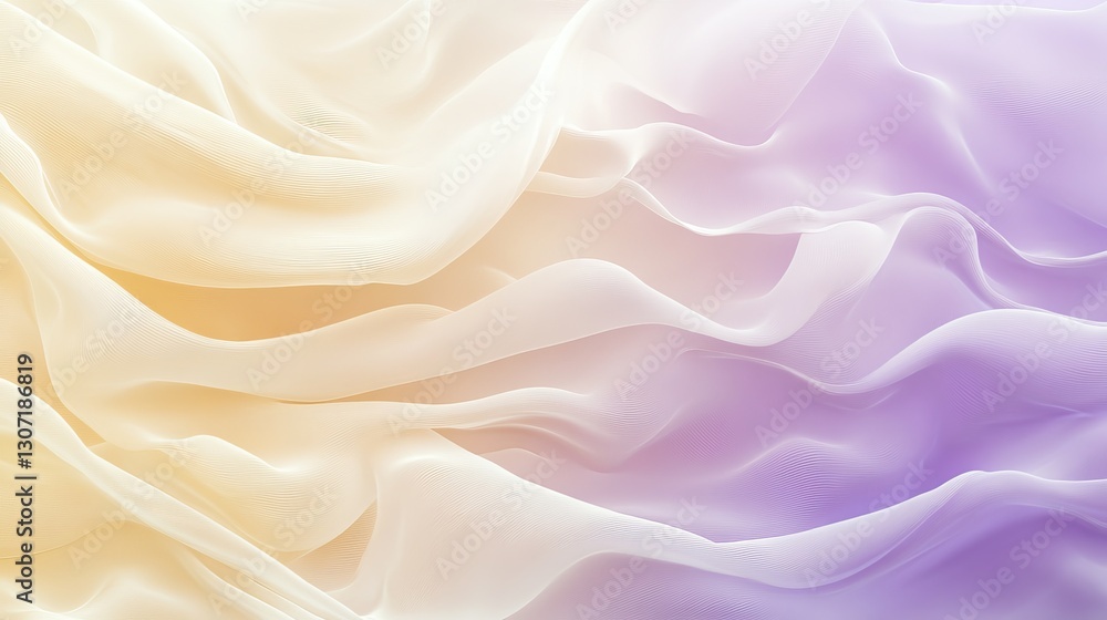 Fototapeta premium Soft gradient with smooth purple and beige hues, gently blending and glowing, creating a calm and ethereal ambiance