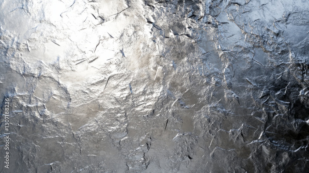 Obraz premium glare, top view, grey solid background, intense sun glare bouncing off reflective surfaces, creating luminous effects and abstract patterns.