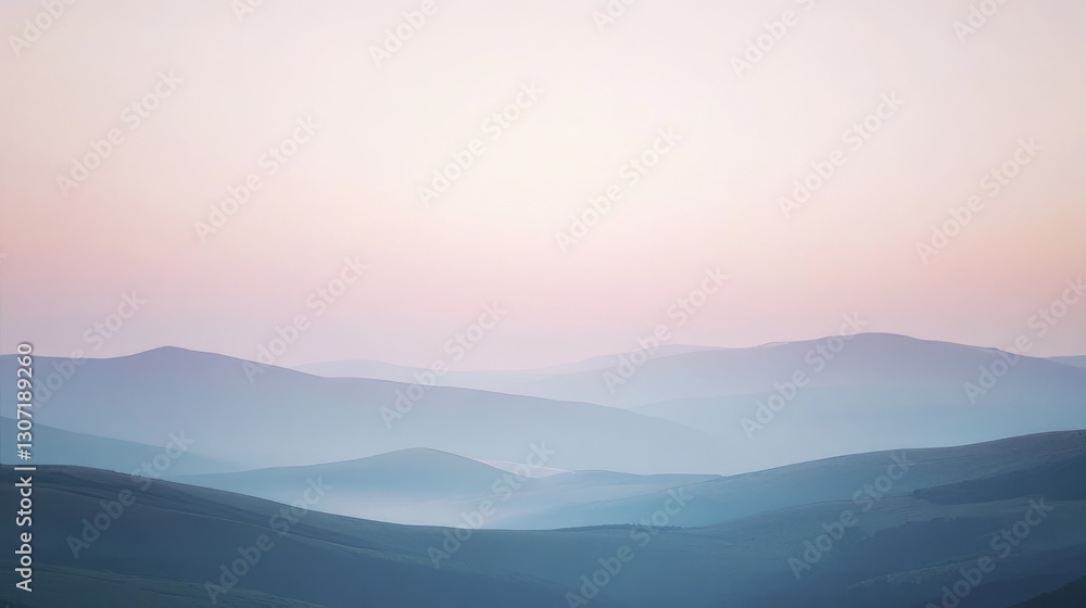 Fototapeta premium Soft pastel gradient with light pink and grey hues, gently blending, creating a dreamy and calming atmosphere