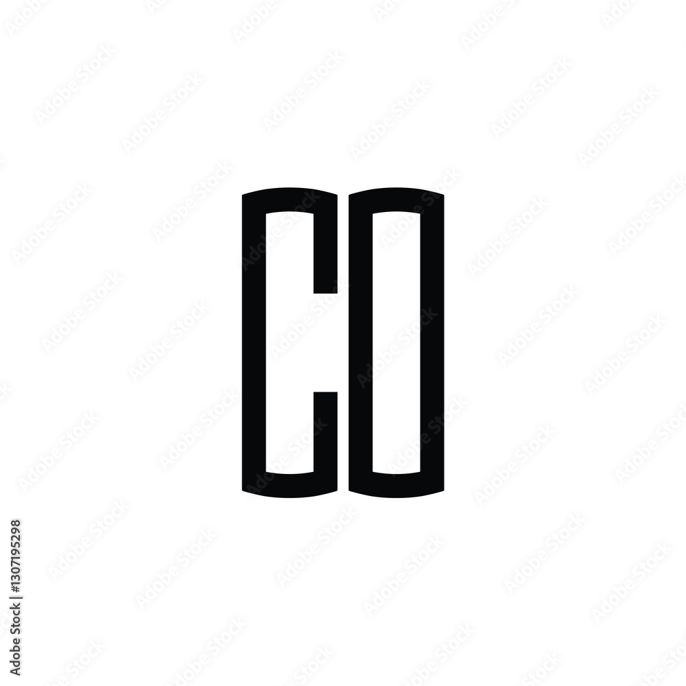 CO monogram logo design letter text name symbol monochrome logotype alphabet character simple logo CO monogram logo design letter text name symbol monochrome logotype alphabet character simple logo