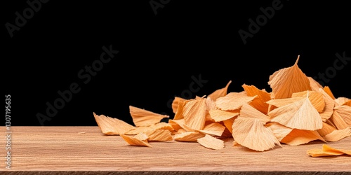 Golden Leaves on Wooden Tab...