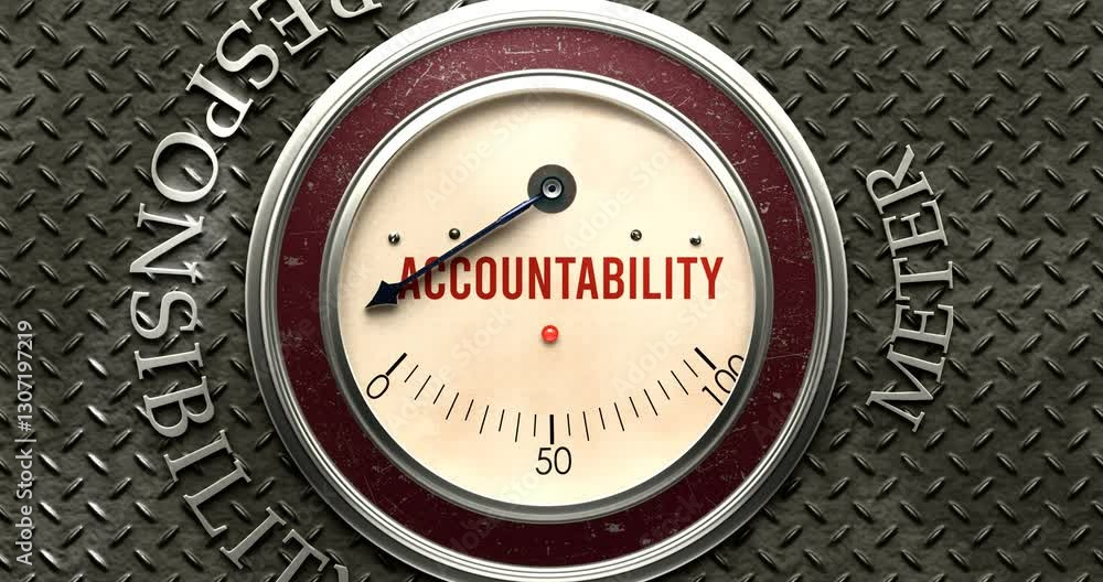 Accountability Stock Accountability and Responsibility that hits less than zero, showing an ...
