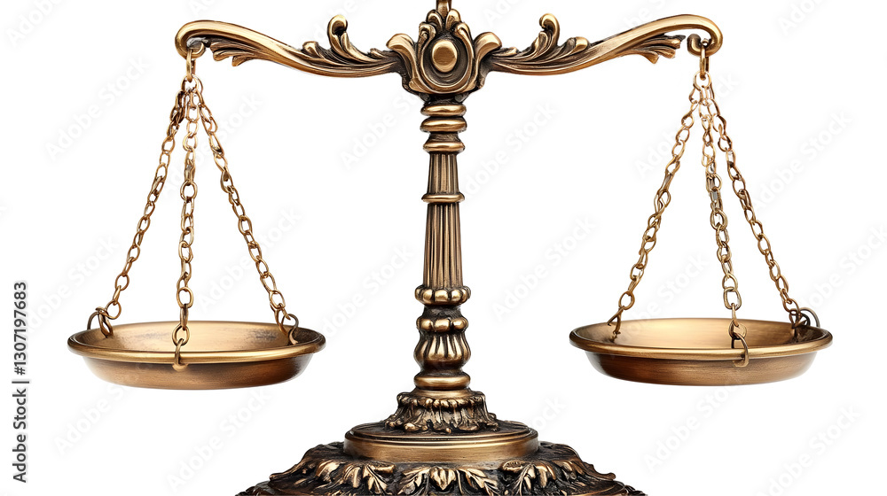 Balance Scale Stands on White Background Isolated Balance Scale Stands on White Background Isolated