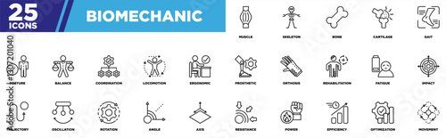 Biomechanic Iconset Outline