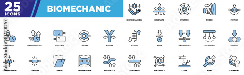 Biomechanic Iconset Blue Black