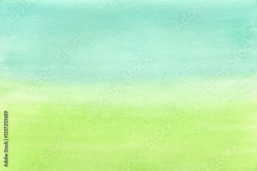 Watercolor gradient of blue and green