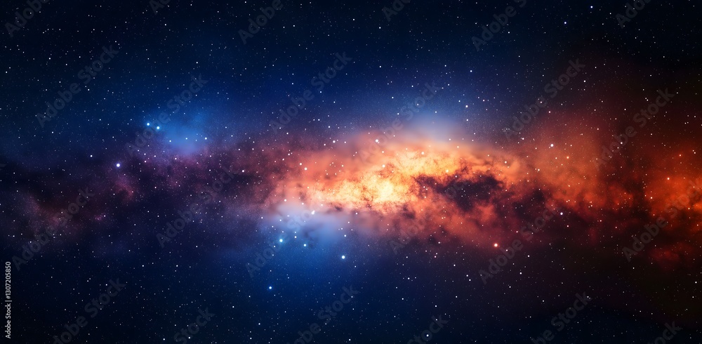 Colorful Nebula in Starry Space Colorful Nebula in Starry Space
