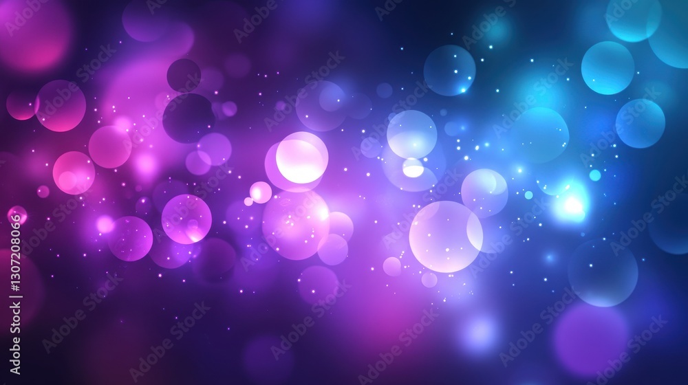 Abstract background with a purple and blue gradient color, bokeh effect, light particles, and a glow particle. Abstract background with a purple and blue gradient color, bokeh effect, light particles, and a glow particle.