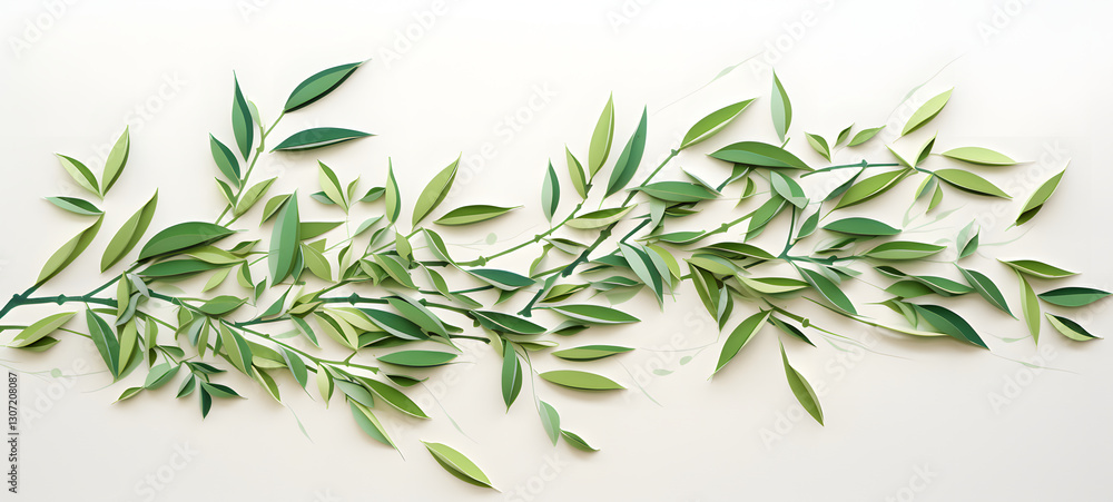 quilling paper bamboo tree, ai generative quilling paper bamboo tree, ai generative