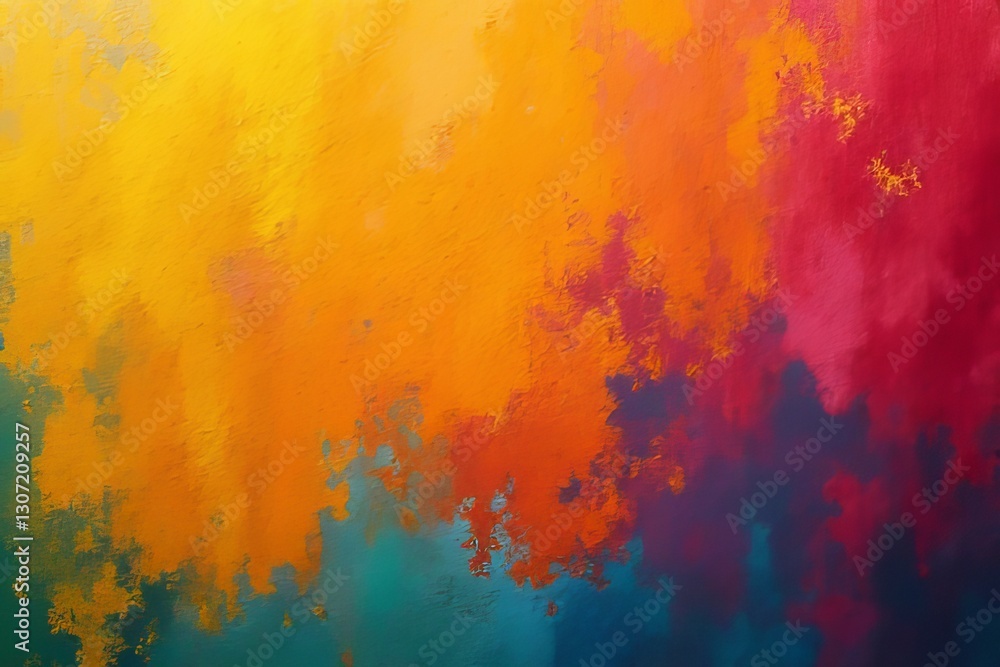 Fototapeta premium Abstract Colorful Painting Gradient Hues Texture Art