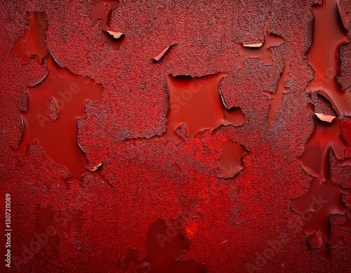 rusty red painted wall grunge backgound photo