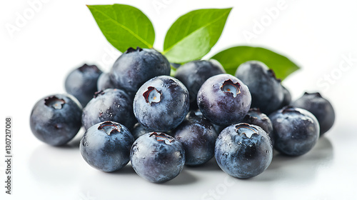 Wallpaper Mural purple blueberries with leaves isolated highlighting healthy organic fruit antioxidants nutrition tasty flavor and delicious ingredient for smoothies snacks and desserts Torontodigital.ca