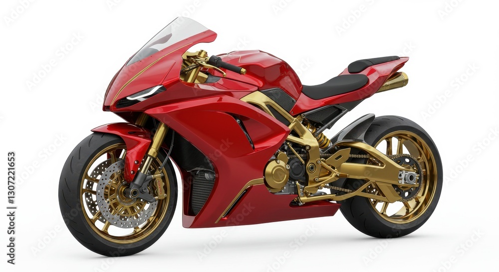 Obraz premium Futuristic Racing Motorcycle