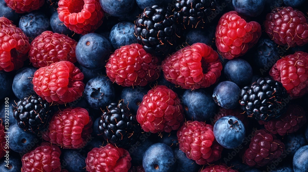 Fresh and Vibrant Mixed Berries Background with Raspberries, Blueberries, and Blackberries for Healthy Lifestyle Fresh and Vibrant Mixed Berries Background with Raspberries, Blueberries, and Blackberries for Healthy Lifestyle