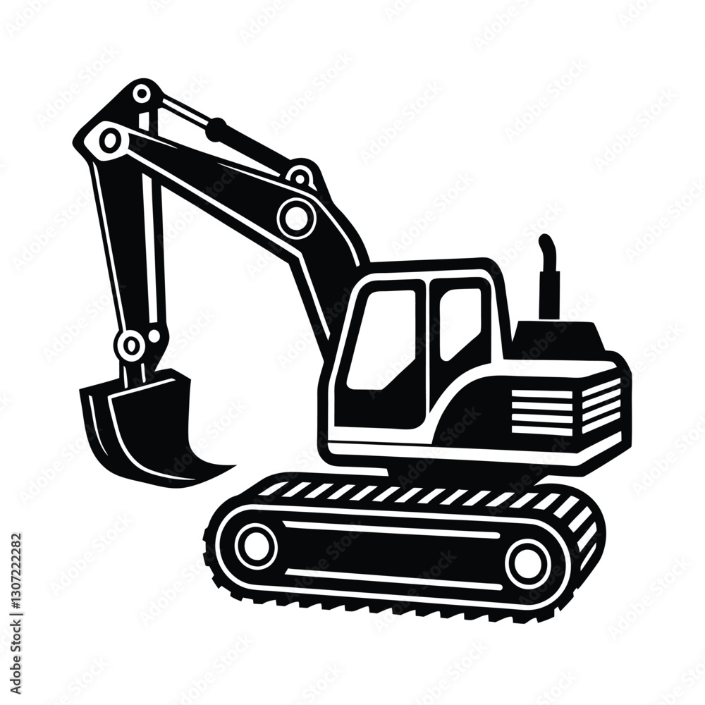 bulldozer silhouette vector excavator isolated on white background bulldozer silhouette vector excavator isolated on white background