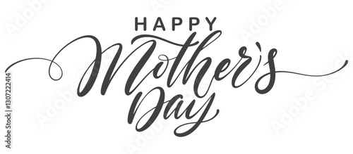 Happy Mothers Day lettering . Handmade calligraphy vector illustration. Mother's day card