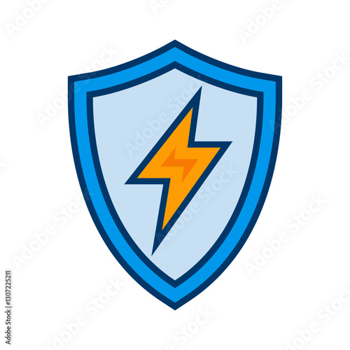 Free Download Shield icon with a lightning bolt symbol. Concept of energy protection, cyber security, power security, and digital safety. Vector illustration - GFXLoad