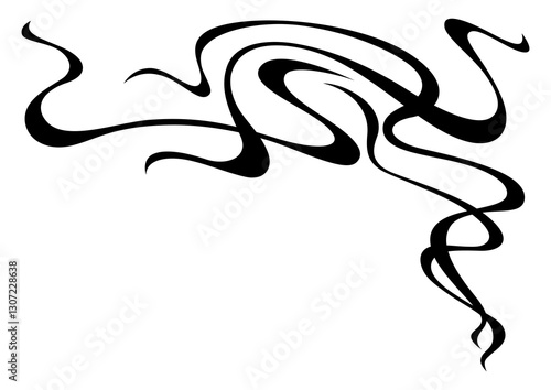 Corner in art nouveau style. Decorative curl element.