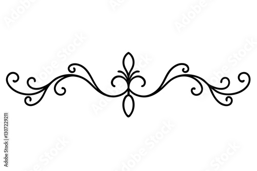 Gold Ornamental Baroque Element – Elegant Vector for Wedding and Luxury Design


