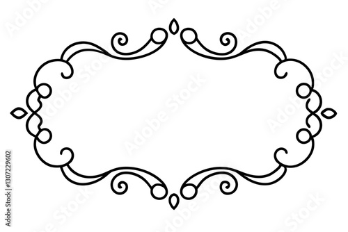 "Intricate Baroque Border Vector for Artistic and Decorative Paper Designs"

