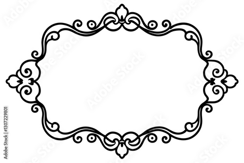 "Intricate Baroque Border Vector for Artistic and Decorative Paper Designs"

