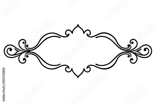 Luxury Baroque Border Element – High-End Branding Decorative Design

