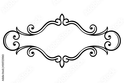 Luxury Baroque Border Element – High-End Branding Decorative Design

