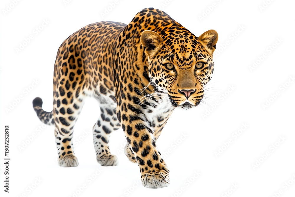 Obraz premium leopard isolated on white background