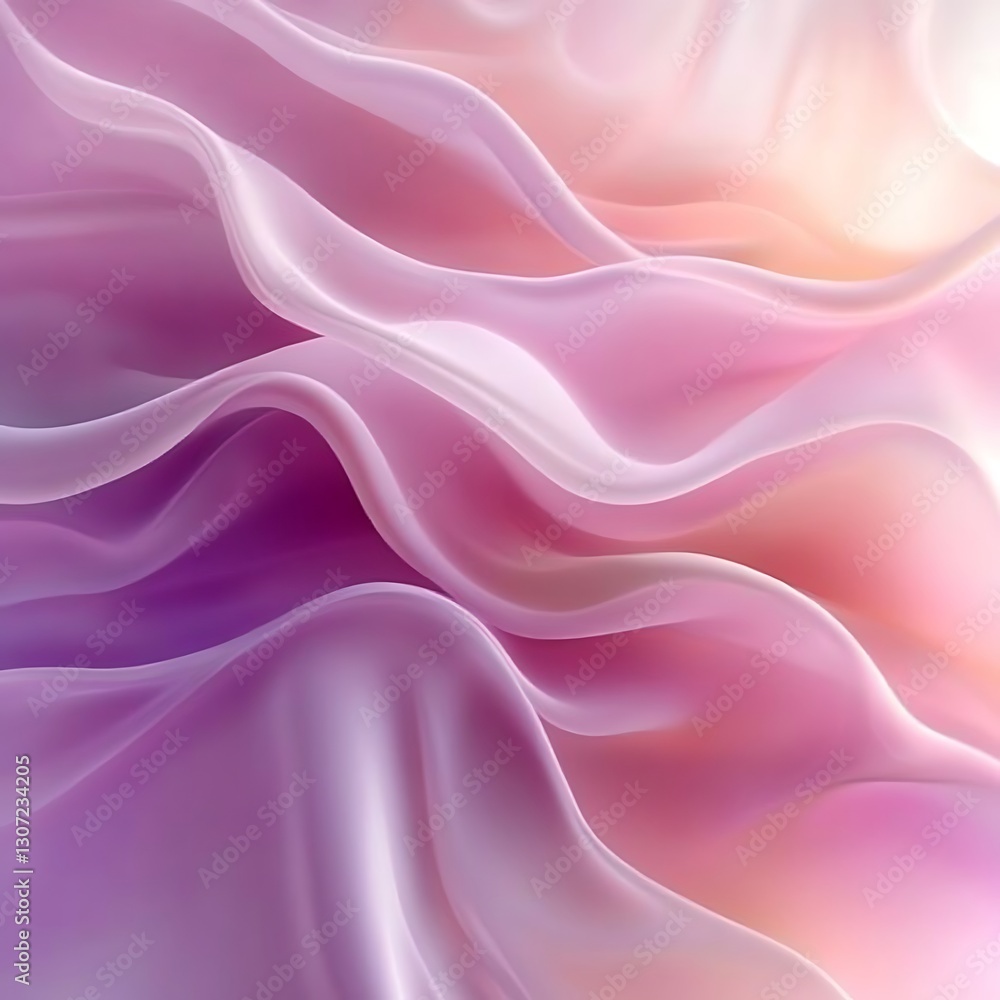 Obraz premium Abstract Pink Purple Silk Waves Flowing Design