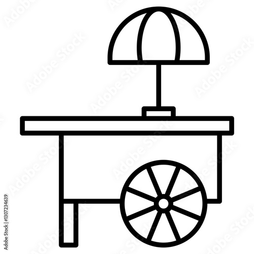 street vendor line icon