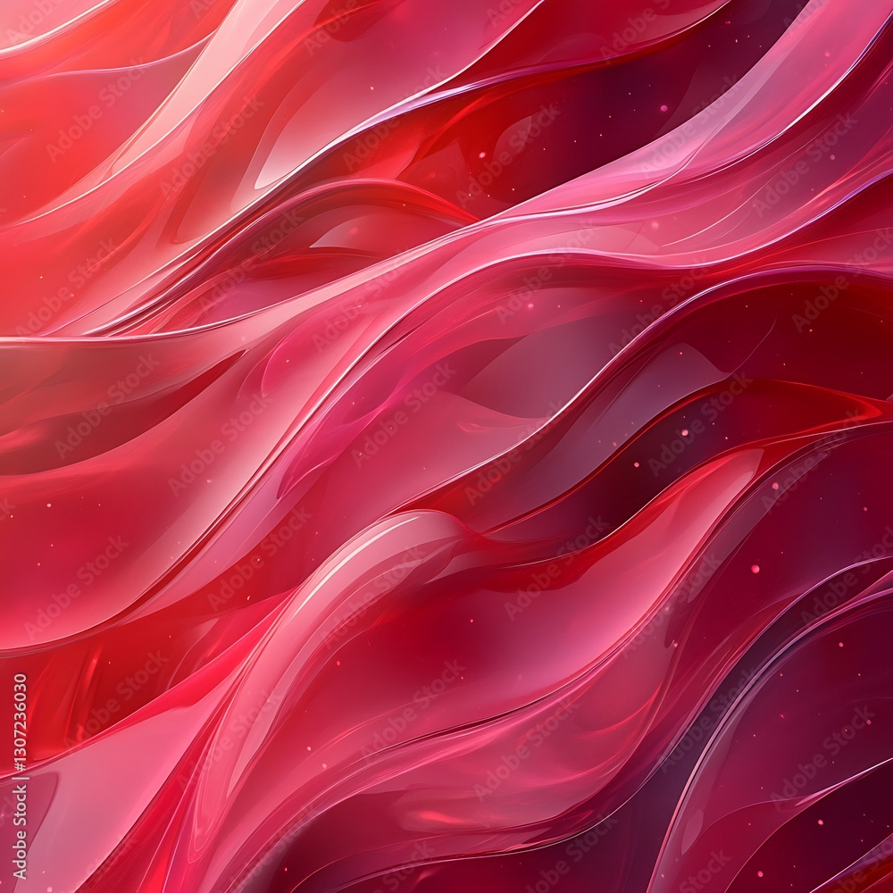 Obraz premium Abstract Red Fluid Dynamic Swirls Background