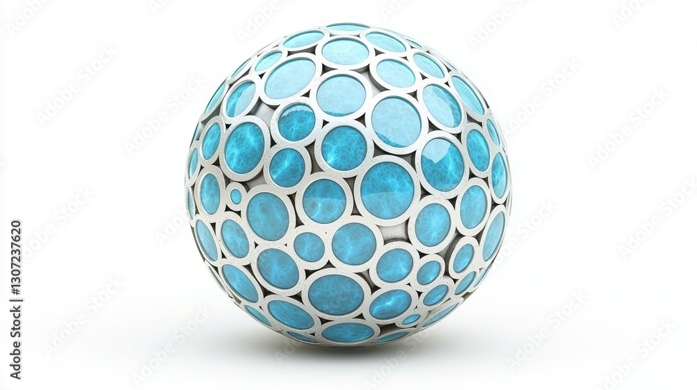 Abstract Sphere Design, Modern Shape, White Background Abstract Sphere Design, Modern Shape, White Background