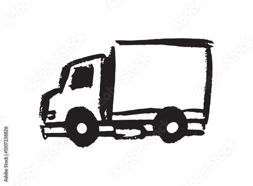 Illustration of an Handdrawn Truck Transportation