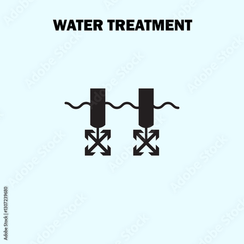 sedimentation water treatment icon design