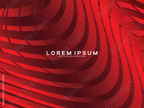 Abstract red glowing geometric modern lines on red background. Shiny gradient red futuristic pattern. Futuristic technology concept, suitable for covers, posters, banners, brochures, websites, etc.