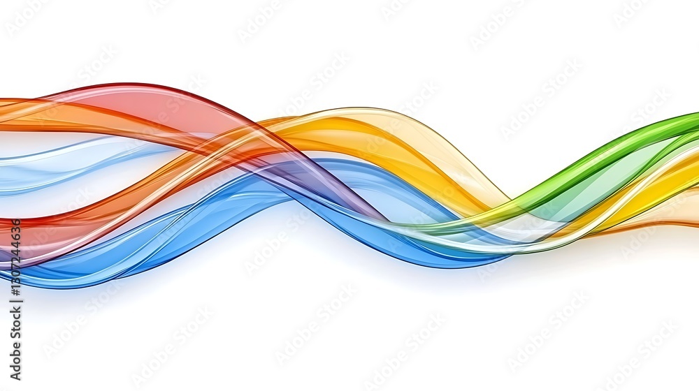 Abstract Colorful Waves Vibrant Swirling Design Flowing Lines Dynamic Background