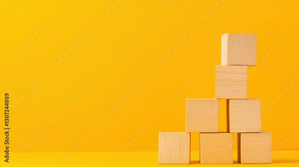 The journey to success: Wooden blocks and figures. The journey to success: Wooden blocks and figures.