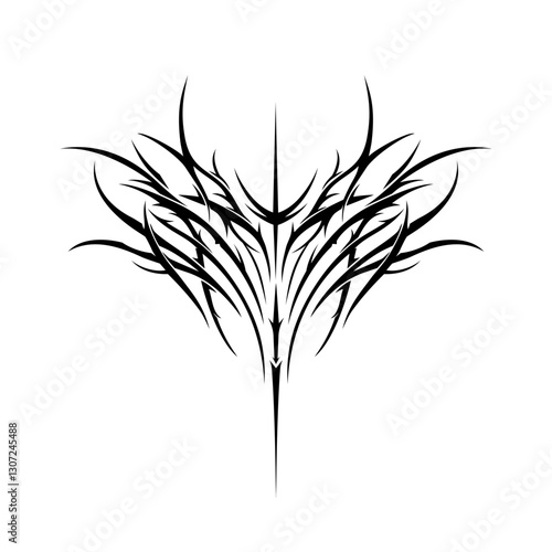 abstract aesthetic monochrome tribal tattoo