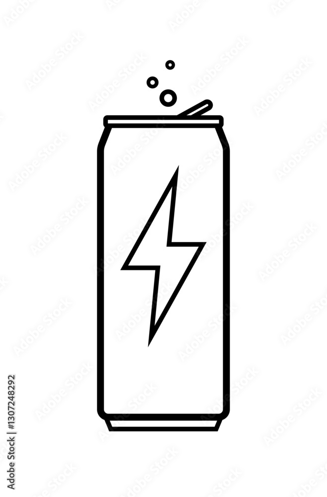 aluminum energy drink soda pop can simple symbol outline silhouette vector on transparent background aluminum energy drink soda pop can simple symbol outline silhouette vector on transparent background