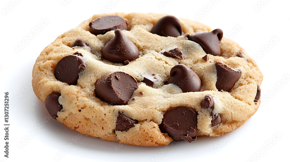 Shot of Crisp Chocolate Chip Cookie with Delectable Morsels Shot of Crisp Chocolate Chip Cookie with Delectable Morsels