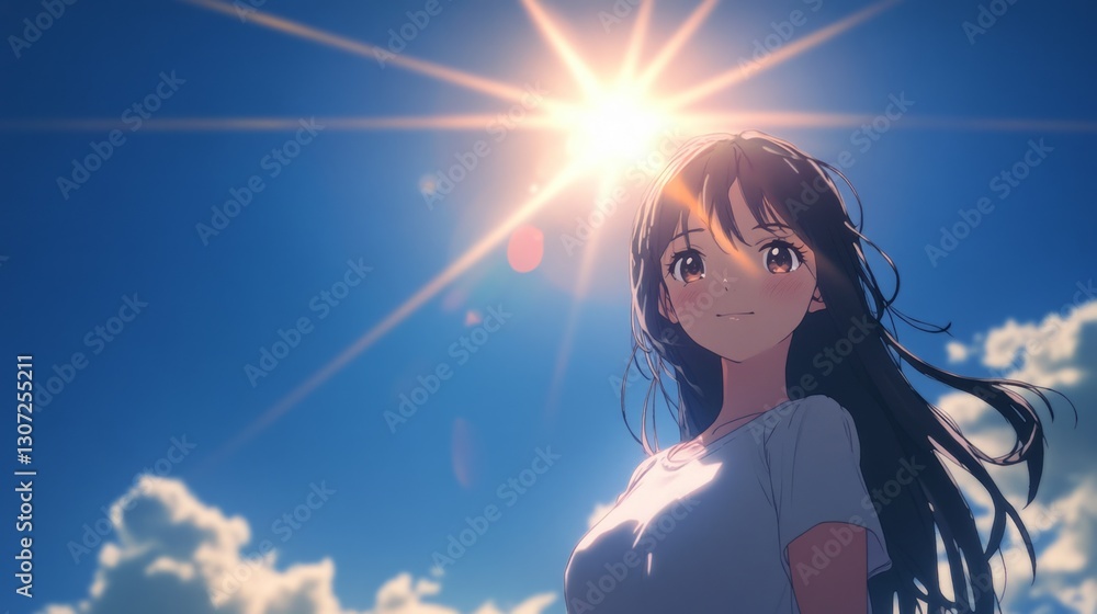 sun, low-angle, blue solid background, bright, golden sun near the horizon, casting long rays and deep shadows. sun, low-angle, blue solid background, bright, golden sun near the horizon, casting long rays and deep shadows.